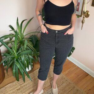 Vintage Bill Blass Polka Dot Capri Pants